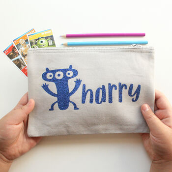 Little Monsters Personalised Pencil Case For Boys, 2 of 4