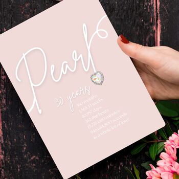 Sparkly Pearl Anniversary Heart Card, 2 of 8