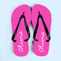 Personalised Pink Summer Style Flip Flops, thumbnail 3 of 6