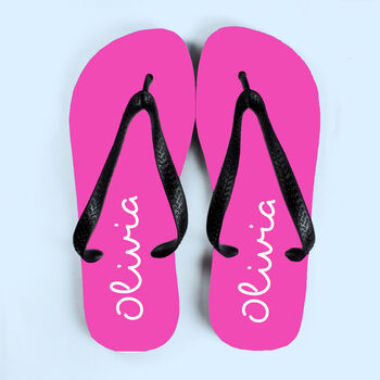 Personalised Pink Summer Style Flip Flops, 3 of 6