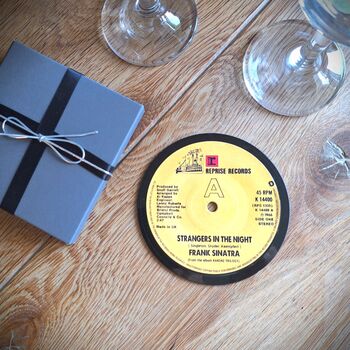 Vinyl Record Coaster Ft. Frank Sinatra, Nat 'King' Cole, Dean Martin, Sammy Davis Jnr, Brat Pack, 7 of 11