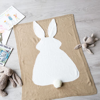 Personalised Baby's Bunny Fine Cotton Knit Blanket, 10 of 12