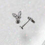 Titanium Butterfly Labret Piercing, thumbnail 1 of 6