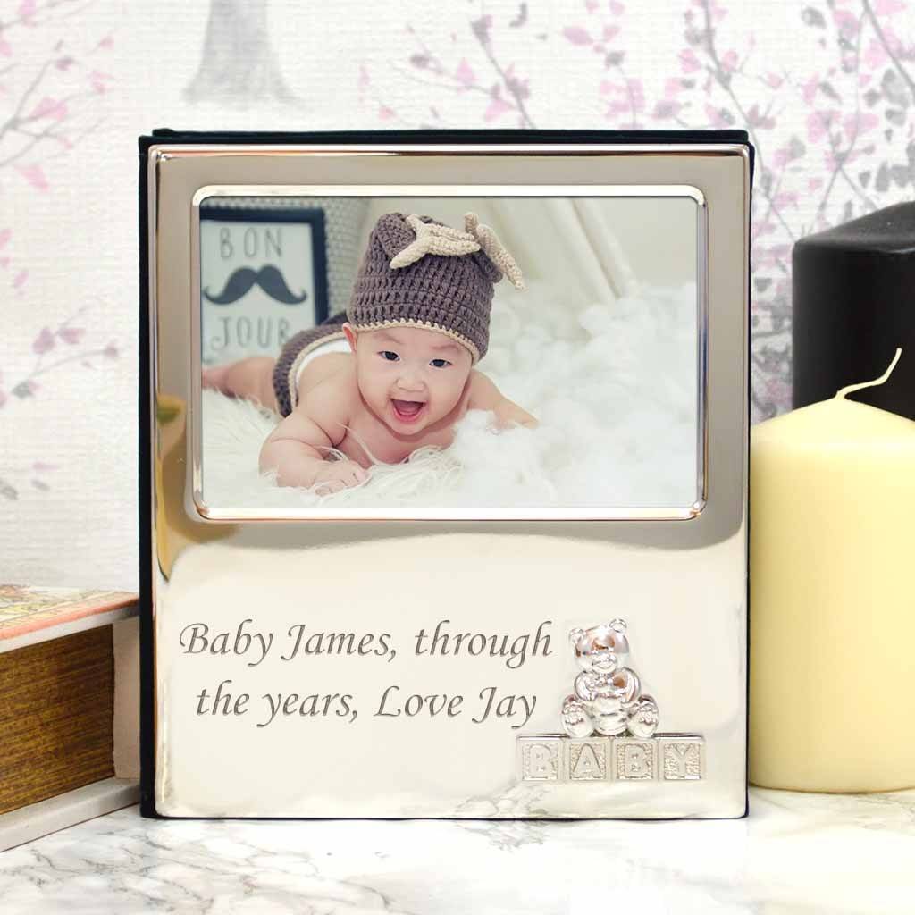 Personalised Baby Gift Album With Teddy By