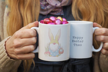 Personalised Easter Gonk Mug With Chocolate Eggs, 2 of 4
