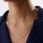9ct Solid Gold Twisted Singapore Chain Necklace, thumbnail 2 of 5