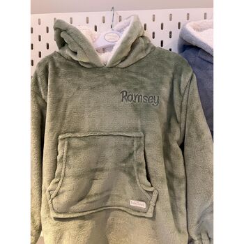 Personalised Embroidered Oversize Plush Hoodie Infants, 10 of 11