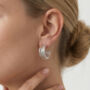 Nami 925 Sterling Silver Plated Twist Hoop Earrings, thumbnail 5 of 6