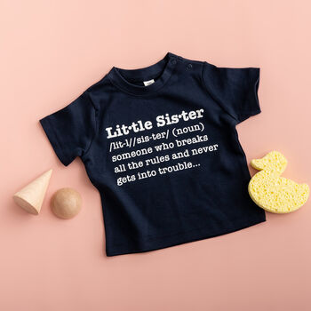 Big Brother And Little Sister Definition T Shirt Set, 3 of 5
