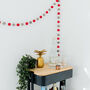 Festive Red And Grey Felt Ball Garland, thumbnail 9 of 9