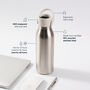 Circular And Co 500ml Stainless Steel Water Bottle Pebble White, thumbnail 5 of 6