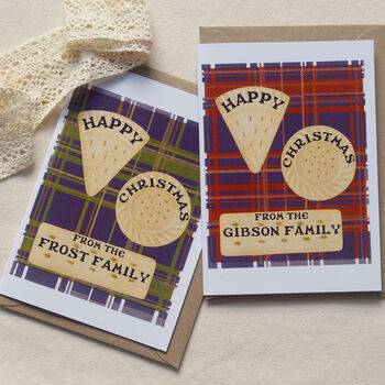 Tartan Shortbread Family Christmas Card, 2 of 4