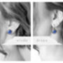 Blue Leopard Pattern Earrings, thumbnail 10 of 10