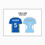 Personalised Football Team Print For Couples, thumbnail 3 of 8