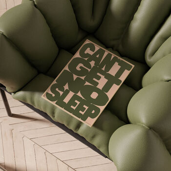 Can't Get No Sleep Print | Music Poster | Wall Art | House Music | Bold | Typographic | Wall Decor | Dj | Trance, 6 of 7