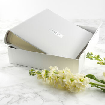 Personalised White Leather Photo Album, 4 of 12