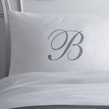 Scroll Personalised Initial Pillowcases, 3 of 3