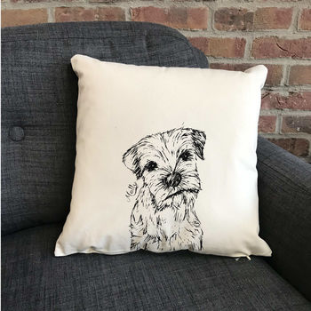 Personalised Border Terrier Cushion, 2 of 2