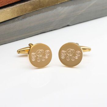 Engraved Initial Cufflinks, 2 of 7