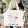 Duck Big And Small Side Crossbody Handle Tote Bag, thumbnail 1 of 8
