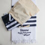 Personalised Beach And Bath Towel And Carrier Strap, thumbnail 8 of 12