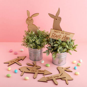 Personalised Wooden Easter Bunny Egg Hunt, 2 of 4