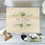 Personalised Wooden Botanical Wedding Keepsake Box, thumbnail 8 of 8