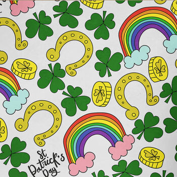 St Patricks Day Wrapping Paper Roll Or Folded V5, 2 of 3