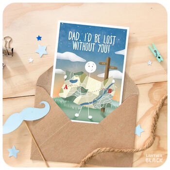 Lost Without You Dad Birthday Father's Day Card, 5 of 6