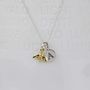 Personalised Miniature Gold Plated Bee Necklace, thumbnail 2 of 5