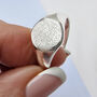 Men’s Silver Dog Nose Print Signet Ring, thumbnail 2 of 7