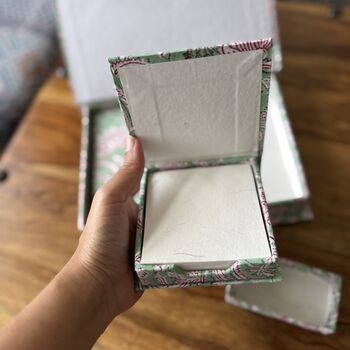 Stationery Gift Set | Keepsake Box | Blockprint Cotton, 5 of 12
