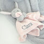 Personalised Pink Bunny Rabbit Baby Comforter, thumbnail 5 of 12