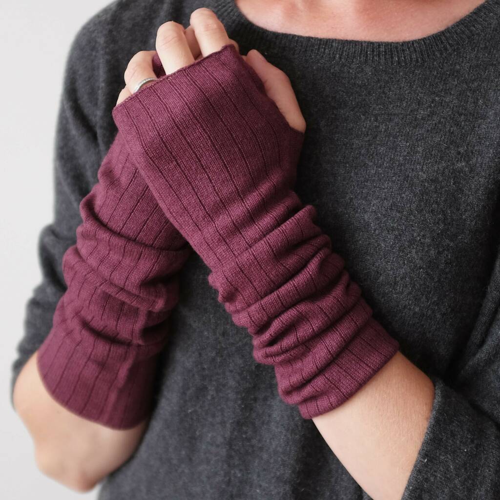 Cashmere Silk Wrist Warmers By Plum & Ivory