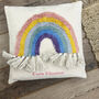 Personalised Children's Chunky Tassel Rainbow Cushion, thumbnail 1 of 2