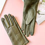 Elegant Stitch Detail Vegan Leather Gloves, thumbnail 1 of 8