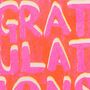Congratulations Risograph Card, thumbnail 3 of 3