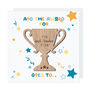 Thank You Teacher Card With Wooden Trophy, thumbnail 10 of 10