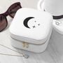 Moon And Stars White Travel Jewellery Case, thumbnail 3 of 10