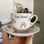 Personalised Rainbow Cup And Saucer, thumbnail 1 of 3