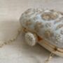 Off White Raw Silk Oval Clutch Bag, thumbnail 10 of 10