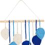 Dark And Sky Blue Leaf Wall Hanging Tapestry Décor, thumbnail 5 of 7