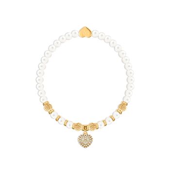 Bride Freshwater Pearls Charm Bracelet In Flower Box Gold, 2 of 3
