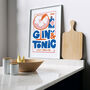 Gin And Tonic Kitchen Print, thumbnail 1 of 5