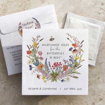 10 Cottage Garden Wildflower Seed Packet Wedding Favours, 6 of 7