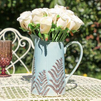 Colsterdale Blue Fern Ceramic Pitcher, 4 of 10