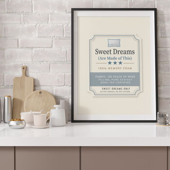 Sweet Dreams Quote Print With Memory Foam Design, 6 of 7