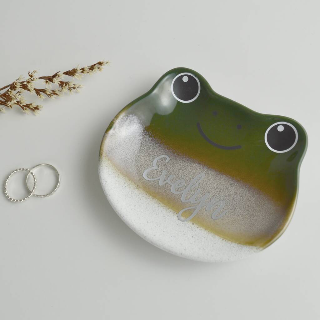 Ersonalised Frog Jewellery And Trinket Dish, 1 of 5