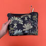 Personalised Cosmetic Bag Black Jungle Design, thumbnail 2 of 5