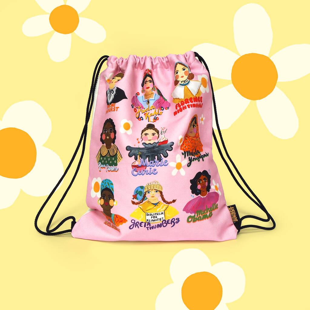 Inspirational Women Personalised Kids Bag, 1 of 4